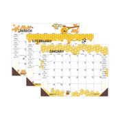 House of Doolittle™ Recycled Honeycomb Desk Pad Calendar, 18.5 x 13, White/Multicolor Sheets, Brown Corners, 12-Month (Jan to Dec): 2023 Item: HOD1566