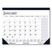 House of Doolittle™ Recycled Two-Color Monthly Desk Pad Calendar with Notes Section, 22 x 17, Blue Binding/Corners, 12-Month (Jan-Dec): 2025 Item: HOD164