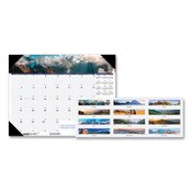 House of Doolittle™ Earthscapes Recycled Monthly Desk Pad Calendar, Mountains of the World Photos, 22 x 17, Black Corners,12-Month(Jan-Dec): 2025 Item: HOD176