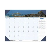 House of Doolittle™ Earthscapes Recycled Monthly Desk Pad Calendar, Coastlines Photos, 18.5 x 13, Black Binding/Corners,12-Month (Jan-Dec): 2025 Item: HOD1786