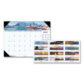 House of Doolittle™ Earthscapes Recycled Monthly Desk Pad Calendar, Coastlines Photos, 22 x 17, Black Binding/Corners,12-Month (Jan-Dec): 2025 Item: HOD178