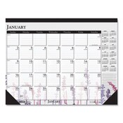 House of Doolittle™ Recycled Desk Pad Calendar, Wild Flowers Artwork, 18.5 x 13, White Sheets, Black Binding/Corners,12-Month (Jan-Dec): 2025 Item: HOD1976