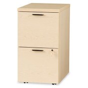 HON® 10500 Series Mobile Pedestal File, Left or Right, 2 Legal/Letter-Size File Drawers, Natural Maple, 15.75" x 22.75" x 28" Item: HON105104DD