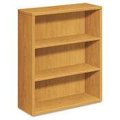 HON® 10500 Series Laminate Bookcase, Three-Shelf, 36w x 13.13d x 43.38h, Harvest Item: HON105533CC