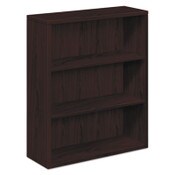 HON® 10500 Series Laminate Bookcase, Three-Shelf, 36w x 13.13d x 43.38h, Mahogany Item: HON105533NN