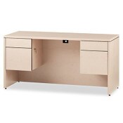 HON® 10500 Series Kneespace Credenza With 3/4-Height Pedestals, 60w x 24d, Natural Maple Item: HON10565DD