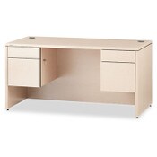 HON® 10500 Series Double Pedestal Desk, 60" x 30" x 29.5", Natural Maple Item: HON10573DD