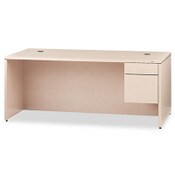 HON® 10500 Series "L" Workstation Right Pedestal Desk with 3/4 Height Pedestal, 72" x 36" x 29.5", Natural Maple Item: HON10585RDD