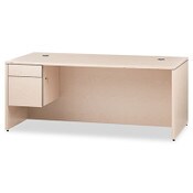 HON® 10500 Series "L" Workstation Single Pedestal Desk with 3/4 Height Pedestal, 72" x 36" x 29.5", Natural Maple Item: HON10586LDD