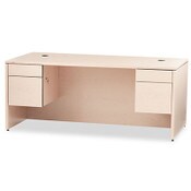 HON® 10500 Series Double Pedestal Desk, 72" x 36" x 29.5", Natural Maple Item: HON10593DD