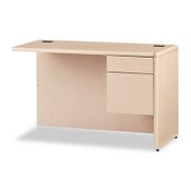 HON® 10700 "L" Workstation Return, Right 3/4 Height Pedestal, 48 x 24, Natural Maple Item: HON10715RDD