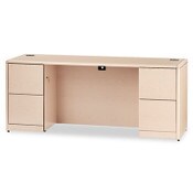 HON® 10700 Kneespace Credenza, Full Height Pedestal, 72w x 24d x 29.5h, Natural Maple Item: HON10741DD