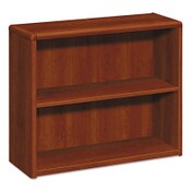 HON® 10700 Series Wood Bookcase, Two-Shelf, 36w x 13.13d x 29.63h, Cognac Item: HON10752CO