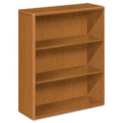 HON® 10700 Series Wood Bookcase, Three Shelf, 36w x 13 1/8d x 43 3/8h, Bourbon Cherry Item: HON10753HH