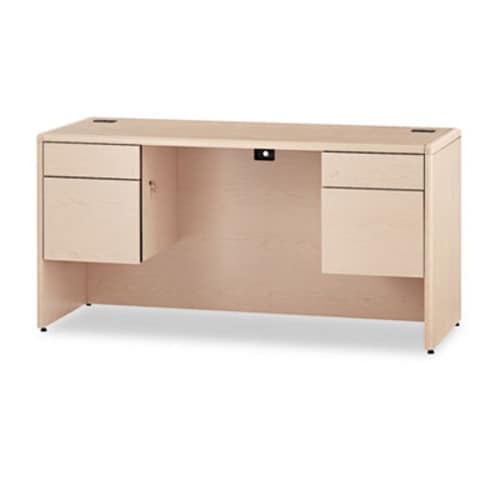 HON® 10700 Kneespace Credenza, 3/4 Height Pedestals, 60w x 24d x 29.5h, Natural Maple Item: HON10765DD
