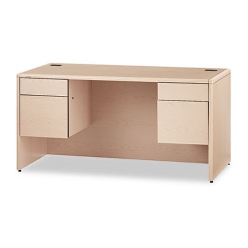HON® 10700 Series Double Pedestal Desk with Three-Quarter Height Pedestals, 60" x 30" x 29.5", Natural Maple Item: HON10771DD