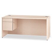HON® 10700 Series "L" Workstation Desk with Three-Quarter Height Pedestal on Left, 66" x 30" x 29.5", Natural Maple Item: HON10784LDD