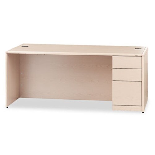 HON® 10700 Series Single Pedestal Desk with Full-Height Pedestal on Right, 72" x 36" x 29.5", Natural Maple Item: HON10787RDD