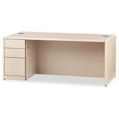 HON® 10700 Series Single Pedestal Desk with Full-Height Pedestal on Left, 72" x 36" x 29.5", Natural Maple Item: HON10788LDD
