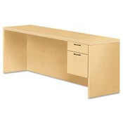 HON® Valido Series Right Pedestal Credenza, 72w x 24d x 29.5h, Natural Maple Item: HON11545RAFDD