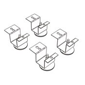 HON® Brigade Pedestal Adjustable Glides, Rigid Mount Plate, 2" x 2" Glide, Black, 4/Set Item: HON20040AG