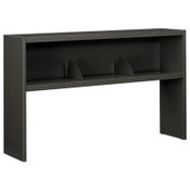 HON® 38000 Series Stack On Open Shelf Hutch, 60w x 13.5d x 34.75h, Charcoal Item: HON386560NS