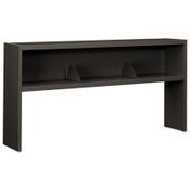 HON® 38000 Series Stack On Open Shelf Hutch, 72w x 13.5d x 34.75h, Charcoal Item: HON386572NS