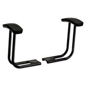 HON® Optional Fixed T-Arms for HON ComforTask Series Swivel Task Chairs, Black, 2/Set Item: HON5991T