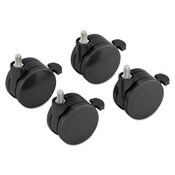 HON® Height-Adjustable Base Caster Add-On Kit, Grip Ring Stem, 2" Wheel, Black, 4/Set Item: HONHABCASTER