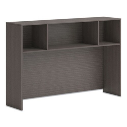 HON® Mod Desk Hutch, 3 Compartments, 60w x 14d x 39.75h, Slate Teak Item: HONLDH60LS1