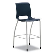 HON® Motivate Four-Leg Cafe Height Stool, Supports Up to 300 lb, 30" Seat Height, Regatta Seat, Regatta Back, Platinum Base Item: HONMG5NEREPLAT