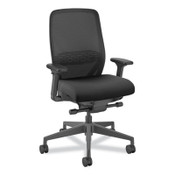 HON® Nucleus Series Recharge Task Chair, Supports Up to 300 lb, 16.63 to 21.13 Seat Height, Black Seat/Back, Black Base Item: HONNR12SAMC10BT