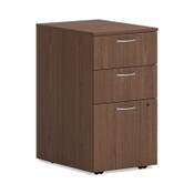 HON® Mod Mobile Pedestal, Left or Right, 3-Drawers: Box/Box/File, Legal/Letter, Sepia Walnut, 15" x 20" x 28" Item: HONPLPMBBFLE1