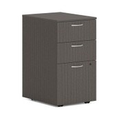 HON® Mod Mobile Pedestal, Left or Right, 3-Drawers: Box/Box/File, Legal/Letter, Slate Teak, 15" x 20" x 28" Item: HONPLPMBBFLS1
