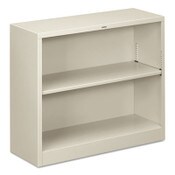 HON® Metal Bookcase, Two-Shelf, 34.5w x 12.63d x 29h, Light Gray Item: HONS30ABCQ
