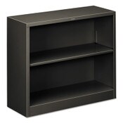HON® Metal Bookcase, Two-Shelf, 34.5w x 12.63d x 29h, Charcoal Item: HONS30ABCS