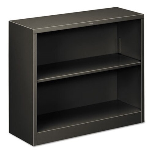 HON® Metal Bookcase, Two-Shelf, 34.5w x 12.63d x 29h, Charcoal Item: HONS30ABCS
