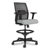 HON® Ignition 2.0 ReActiv Low-Back Task Stool, 22.88" to 31.75" Seat Height, Flint Seat, Charcoal Back, Black Base Item: HONTSR0A0S39BST