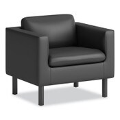 HON® Parkwyn Series Club Chair, 33" x 26.75" x 29", Black Seat, Black Back, Black Base Item: HONVP3LCHRBLK
