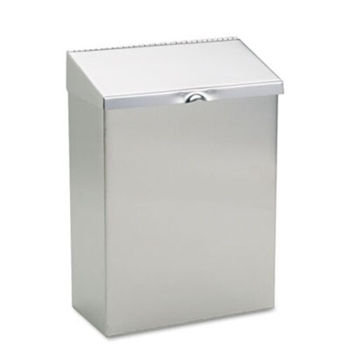 HOSPECO® Wall Mount Sanitary Napkin Receptacle, Stainless Steel Item: HOSND1E