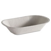 Chinet® Savaday Molded Fiber Food Tray, 1-Compartment, 4 x 6, Beige, Paper, 250/Bag, 4 Bags/Carton Item: HUH10408CT