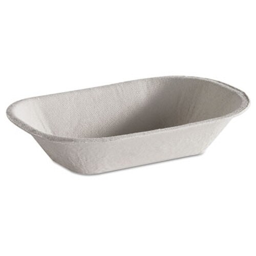 Chinet® Savaday Molded Fiber Food Tray, 1-Compartment, 4 x 6, Beige, Paper, 250/Bag, 4 Bags/Carton Item: HUH10408CT
