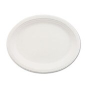 Chinet® Classic Paper Dinnerware, Platter, 9.75 x 12.5, White, 500/Carton Item: HUH21257CT