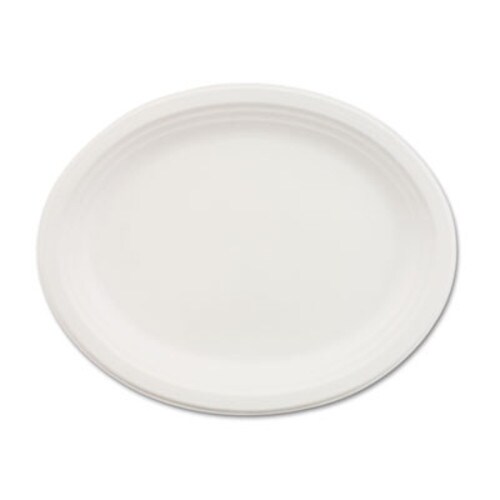 Chinet® Classic Paper Dinnerware, Platter, 9.75 x 12.5, White, 500/Carton Item: HUH21257CT