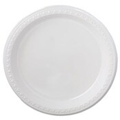 Chinet® Heavyweight Plastic Plates, 9" dia, White, 125/Pack, 4 Packs/Carton Item: HUH81209