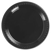 Chinet® Heavyweight Plastic Plates, 9" dia, Black, 125/Pack, 4 Packs/Carton Item: HUH81409