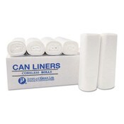Inteplast Group High-Density Commercial Can Liners, 7 gal, 6 mic, 20" x 22", Clear, Perforated Roll, 50 Bags/Roll, 40 Rolls/Carton Item: IBSEC202206N