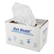Inteplast Group Get Reddi Freezer Food Storage Bags for Full-Size Bun Pans, Includes Twist-Ties, 27" x 37", Natural, 200/Carton Item: IBSPBR37HD
