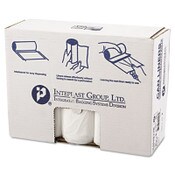 Inteplast Group High-Density Commercial Can Liners, 45 gal, 17 mic, 40" x 48", Clear, Interleaved Roll, 25 Bags/Roll, 10 Rolls/Carton Item: IBSS404817N