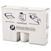 Inteplast Group High-Density Commercial Can Liner Value Pack, 45 gal, 12 mic, 40" x 46", Clear, Interleaved Roll, 25 Bags/Roll, 10 Rolls/CT Item: IBSVALH4048N14